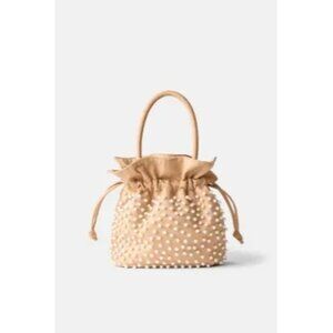 V-67. Lele Sadoughi Sia Faux Pearl Drawstring Bag